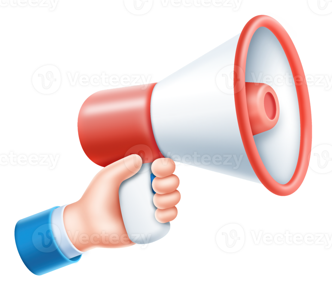 business hand with megaphone sign symbol icon png