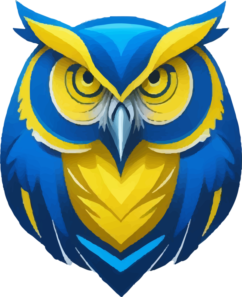 Free Blue Owl Mascot Design AI Generative 23286092 PNG with Transparent