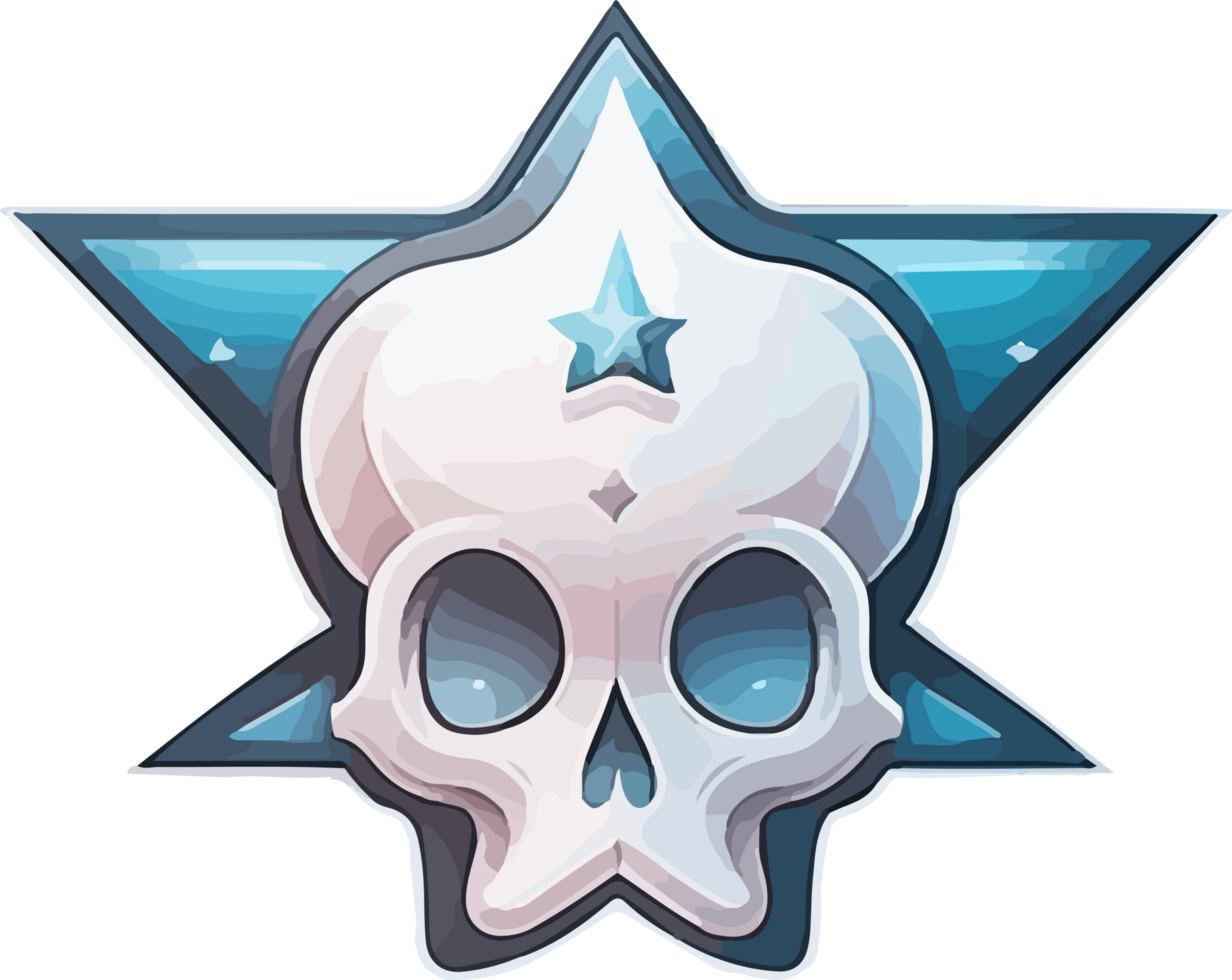 Star Skull Logo Mascot Design png