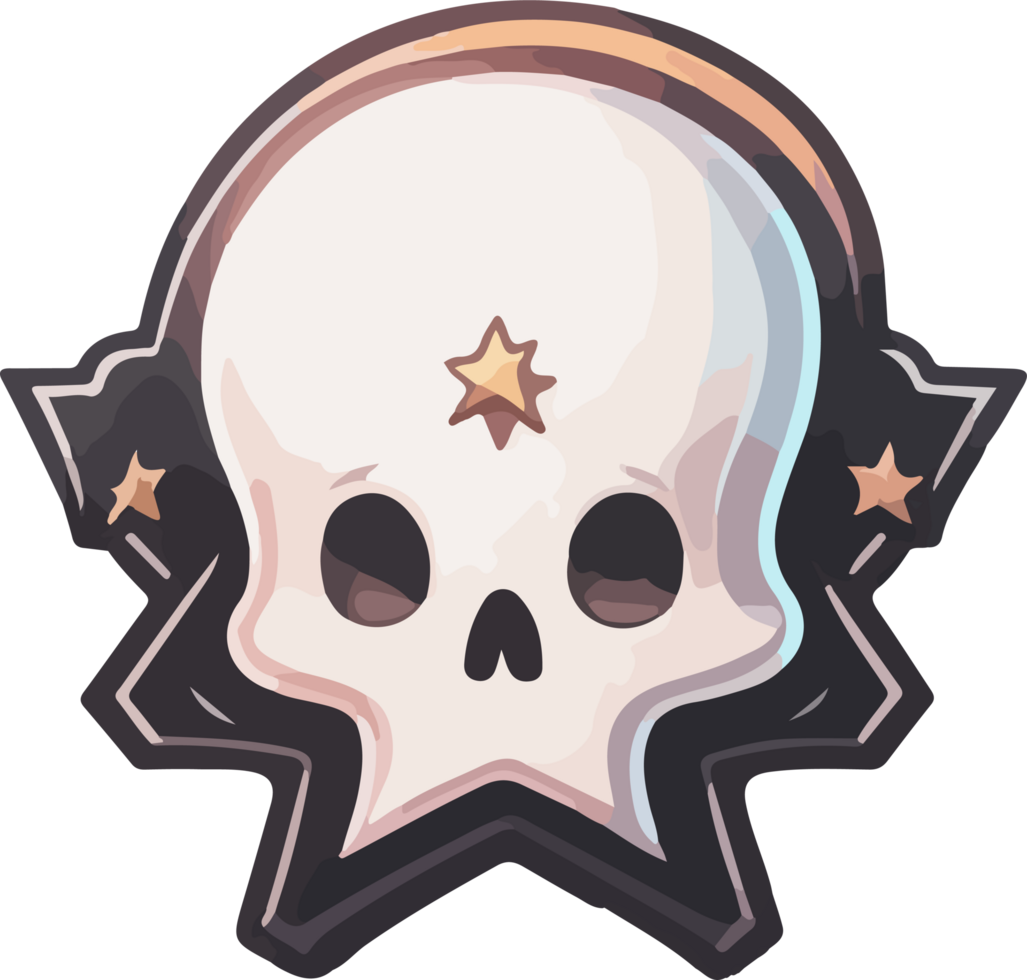 Skull Cartoon Logo Mascot Concept png