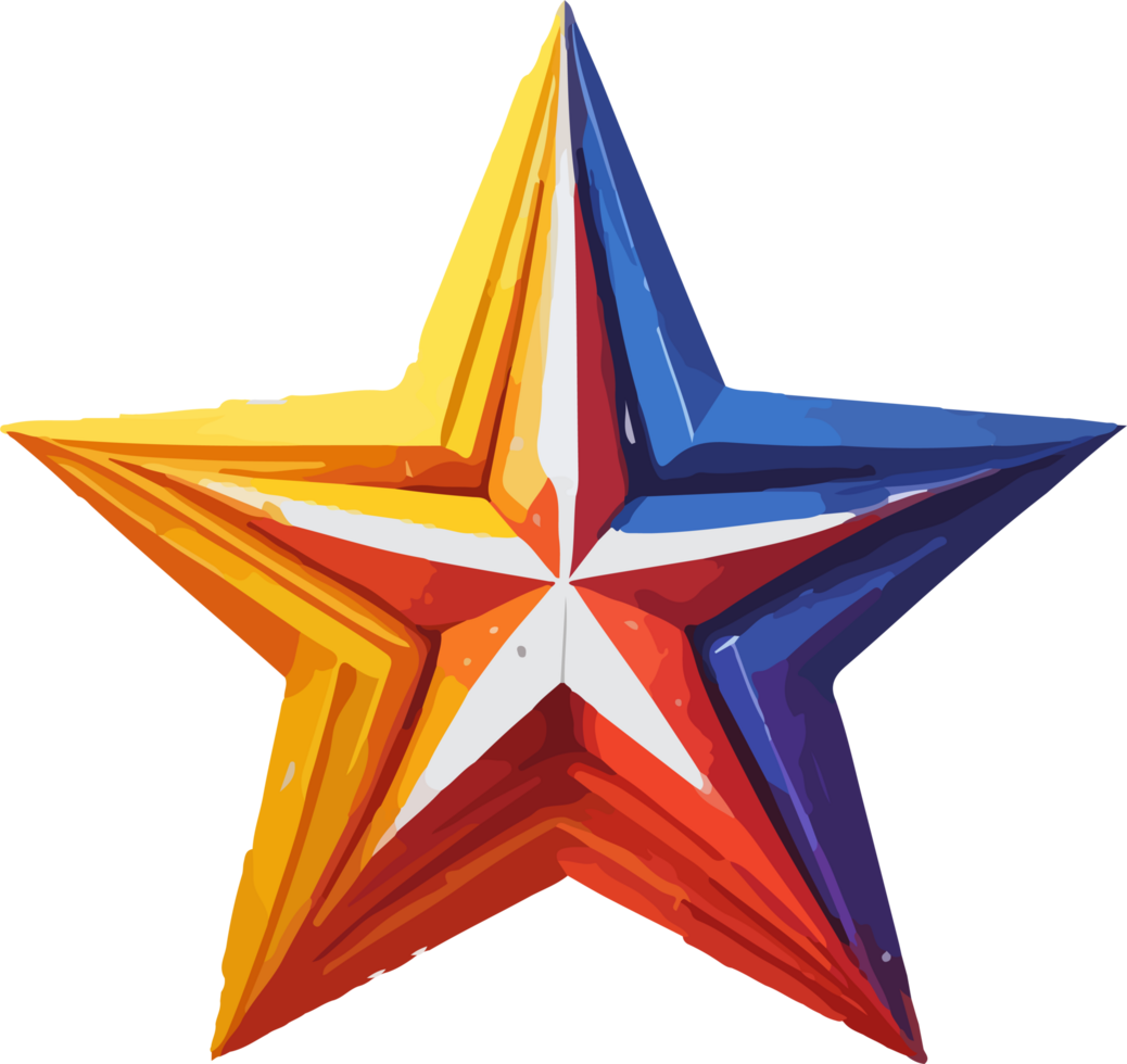 Colorful Star Logo Design png