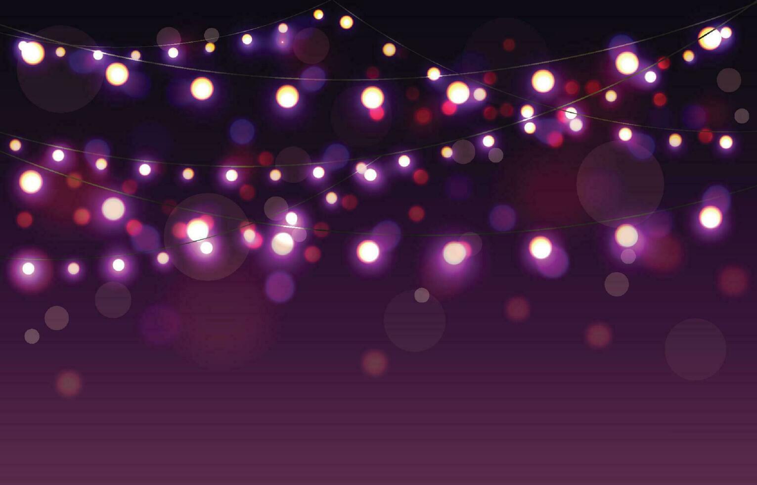 Fairy Lights At Night vector