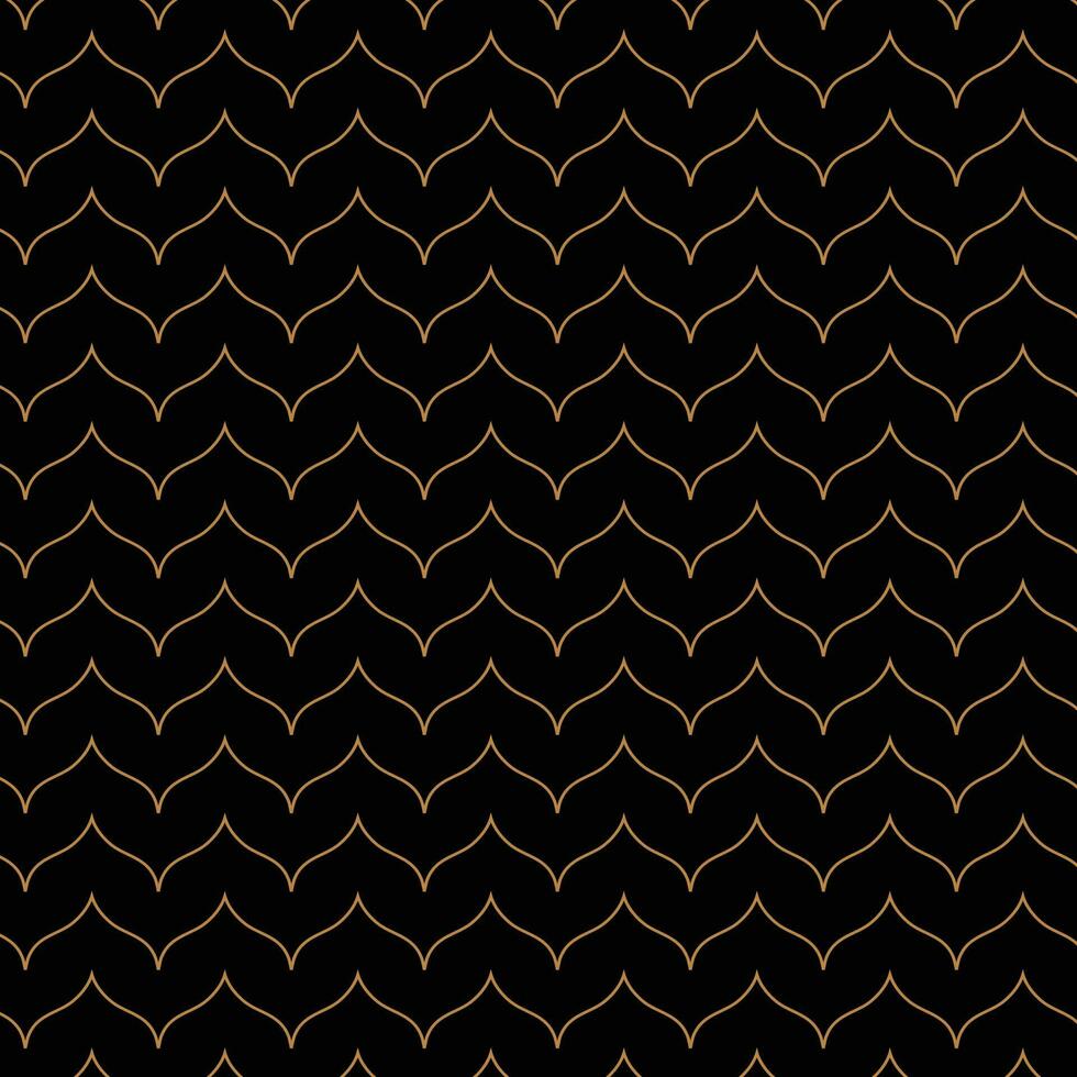 abstract seamless geometric arabic style pattern with black bg. vector