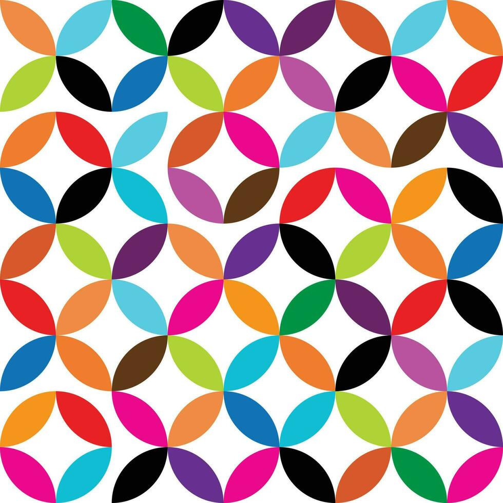 abstract seamless creative geometric flower shape pattern vector. vector
