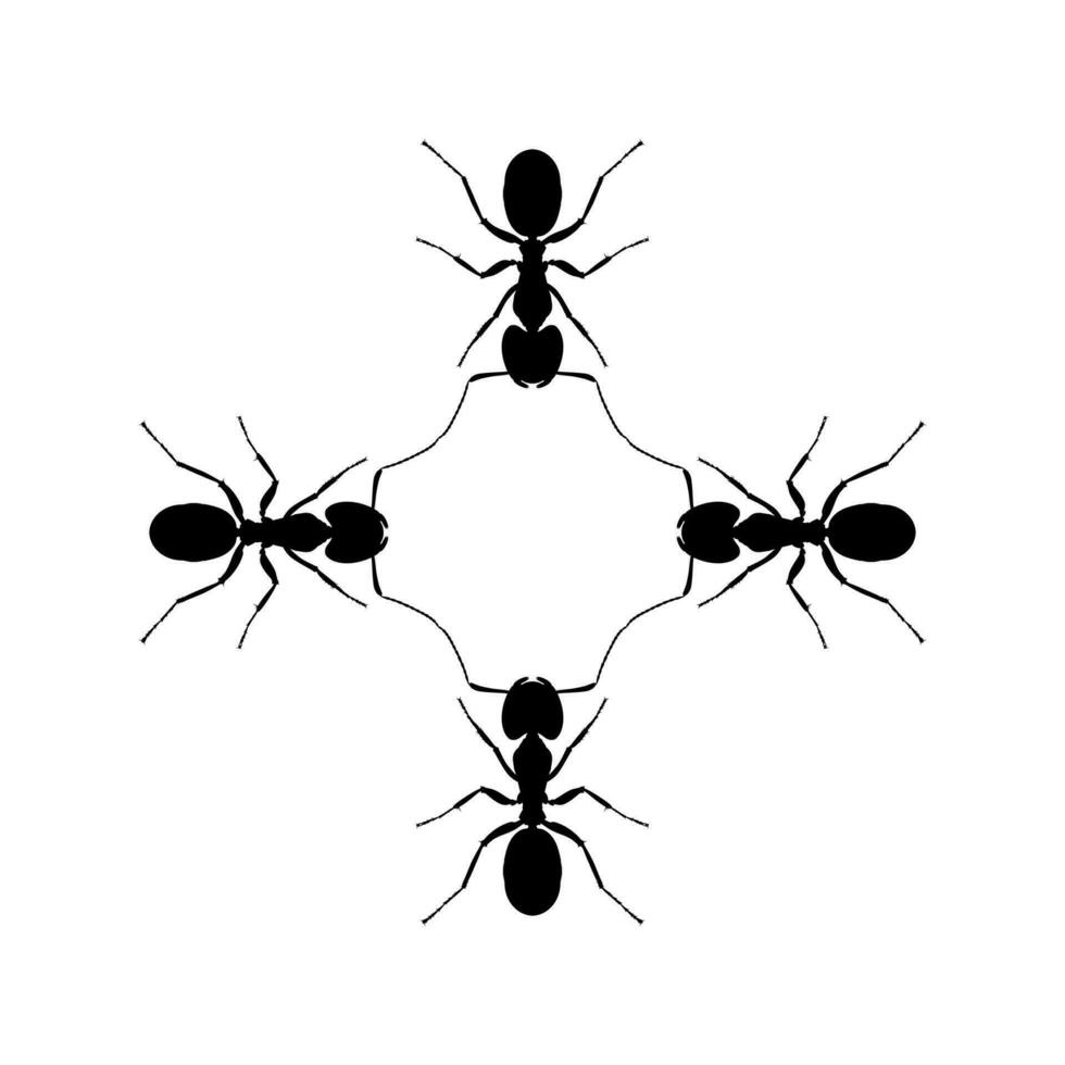 Colony of the Ant Silhouette for Art Illustration, Logo, Pictogram, Website, or Graphic Design Element. Vector Illustration