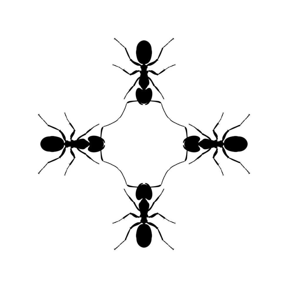 Colony of the Ant Silhouette for Art Illustration, Logo, Pictogram, Website, or Graphic Design Element. Vector Illustration