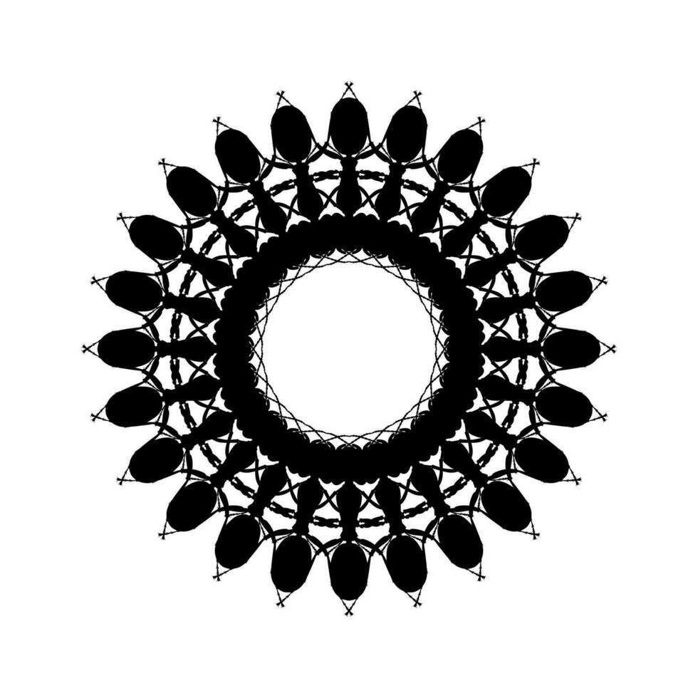 Colony of the Ant Silhouette Circle Shape Composition for Art Illustration, Logo, Pictogram, Website, or Graphic Design Element. Vector Illustration