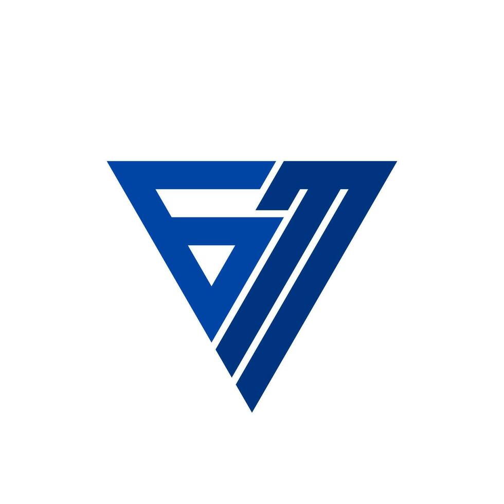 6M GM triangle logo icon vector illustration