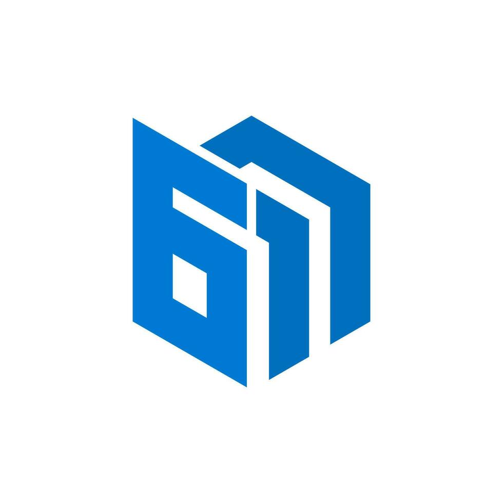 6M GM hexagon logo icon vector illustration