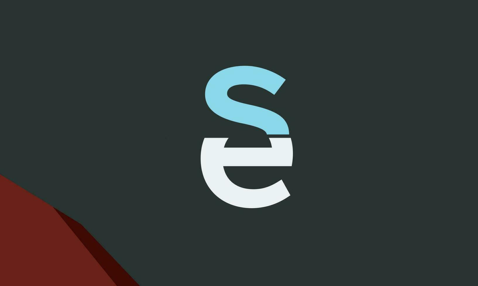 Alphabet letters Initials Monogram logo ES, SE, E and S vector