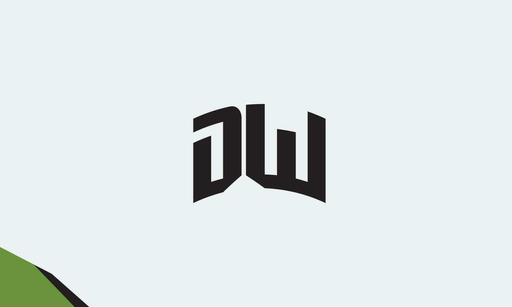 alfabeto letras iniciales monograma logo dw, wd, d y w vector