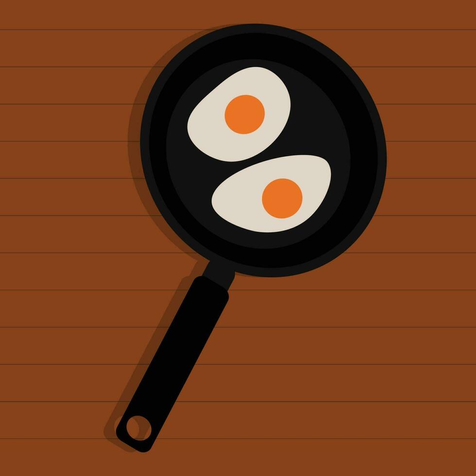 fry egg illustration vector