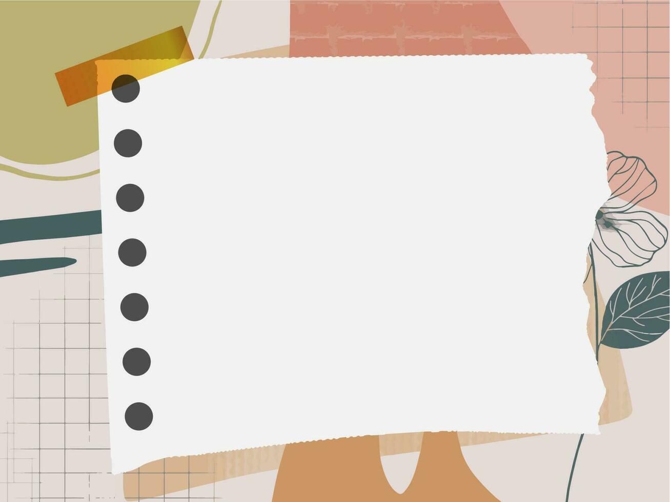 Note book with abstrack background vector