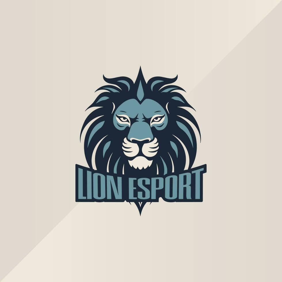 Lion logo esport team design gaming mascot vector
