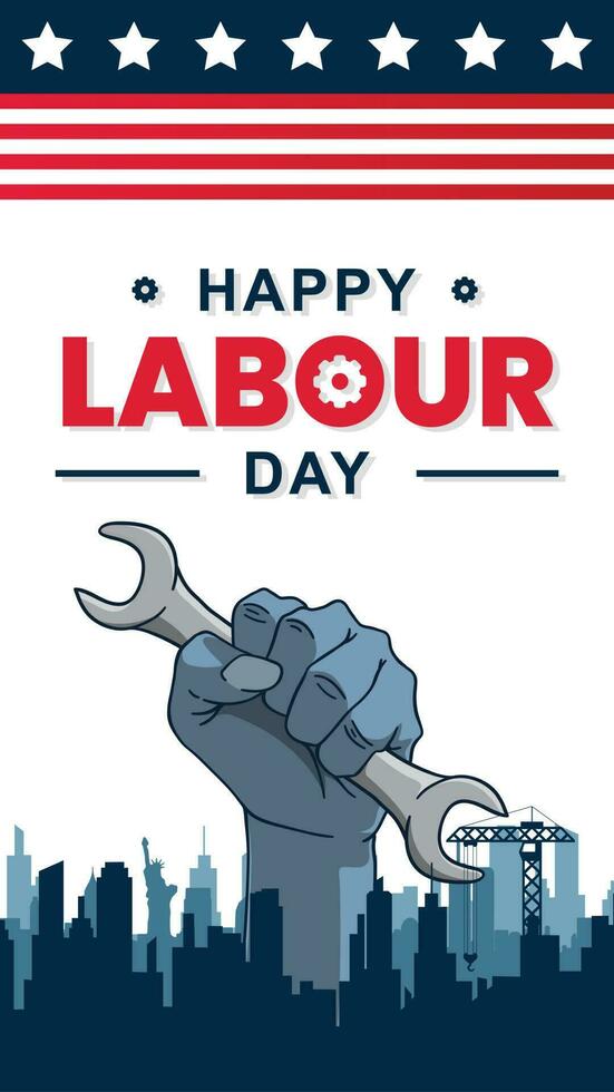 American Labour Day Illustration Vector Design Background 1 May