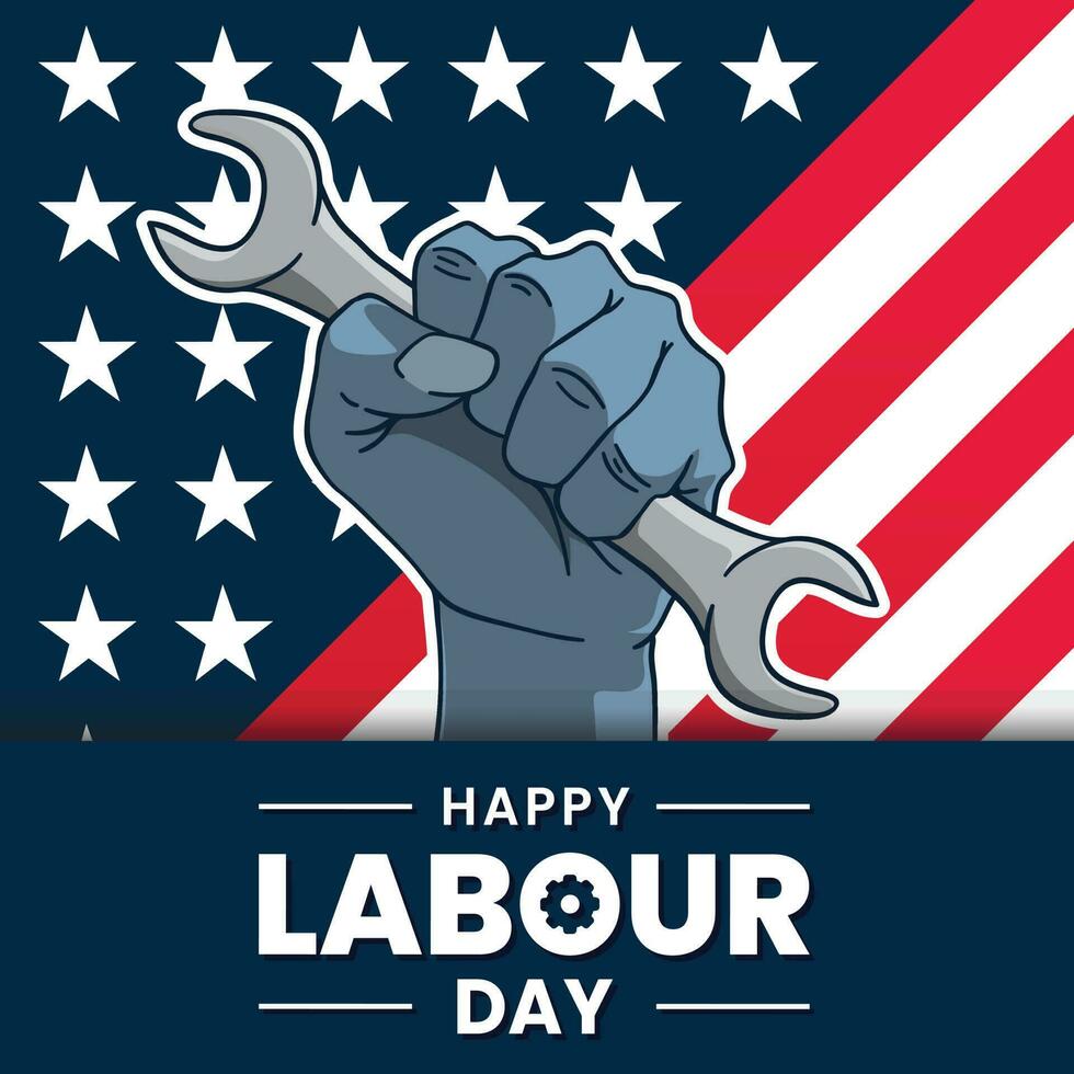 American Labour Day Illustration Vector Design Background 1 May