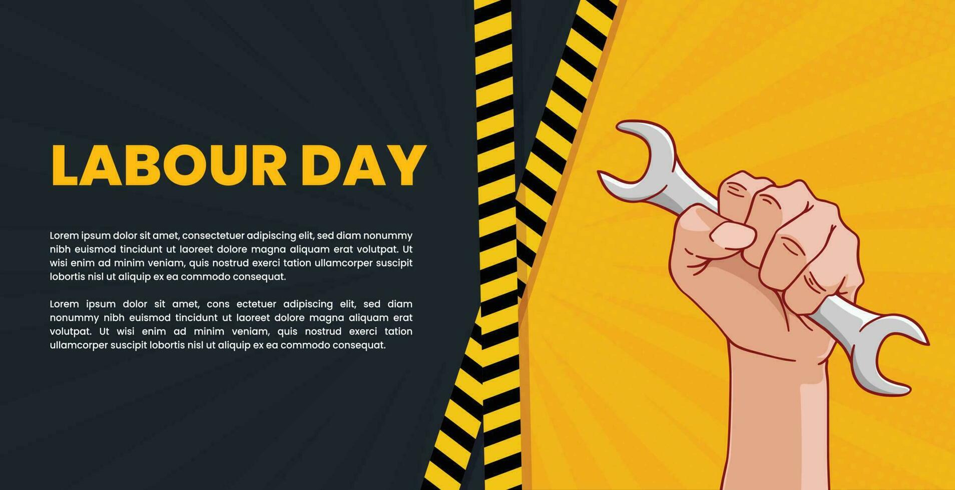 Happy World Labour Day Illustration Vector Design Background 1 May