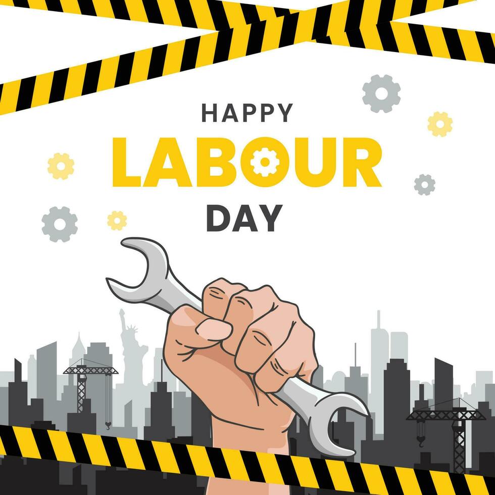 Happy World Labour Day Illustration Vector Design Background 1 May