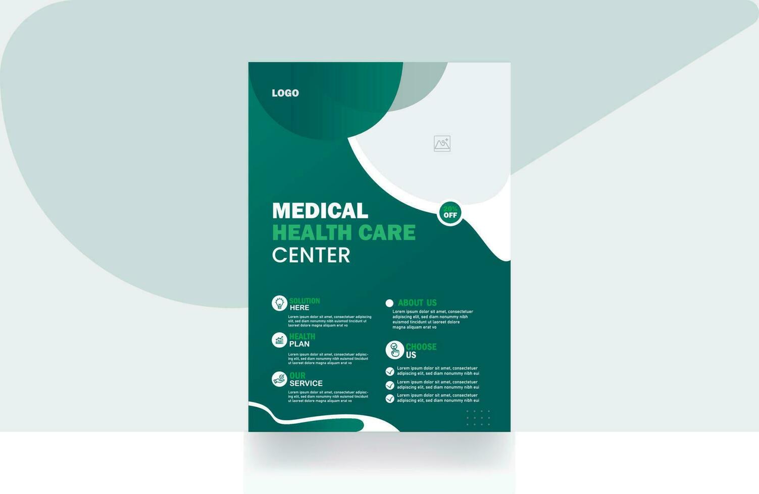 Medical flyer banner cover poster design template vector