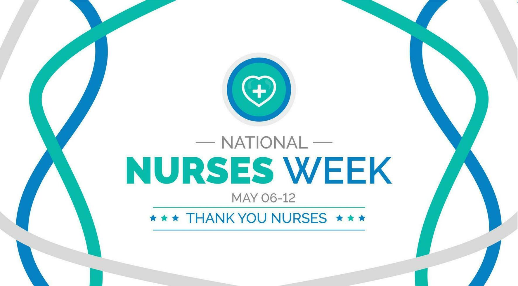 National Nurses Week background or banner design template celebrated in