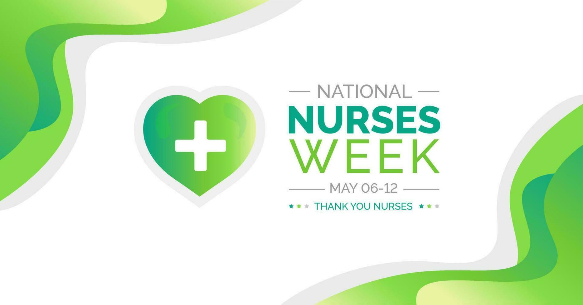 National Nurses Week background or banner design template celebrated in