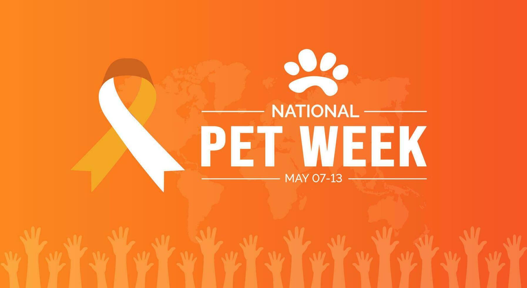 National Pet Week background or banner design template celebrated in