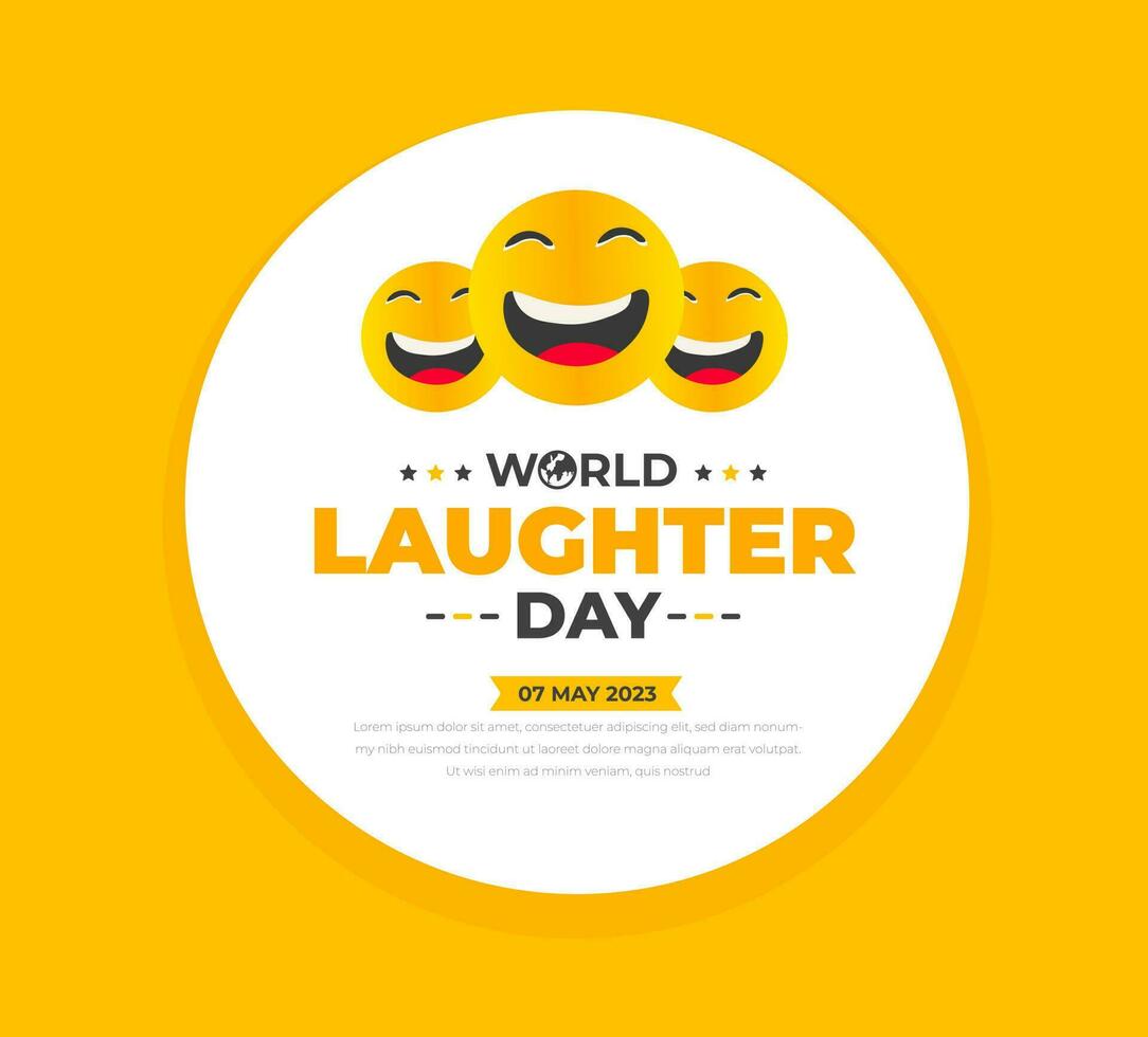 World Laughter Day background or banner design template. vector