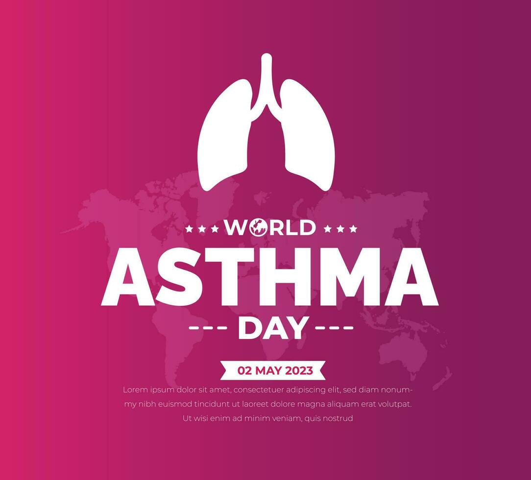 World Asthma Day background or banner design template. vector