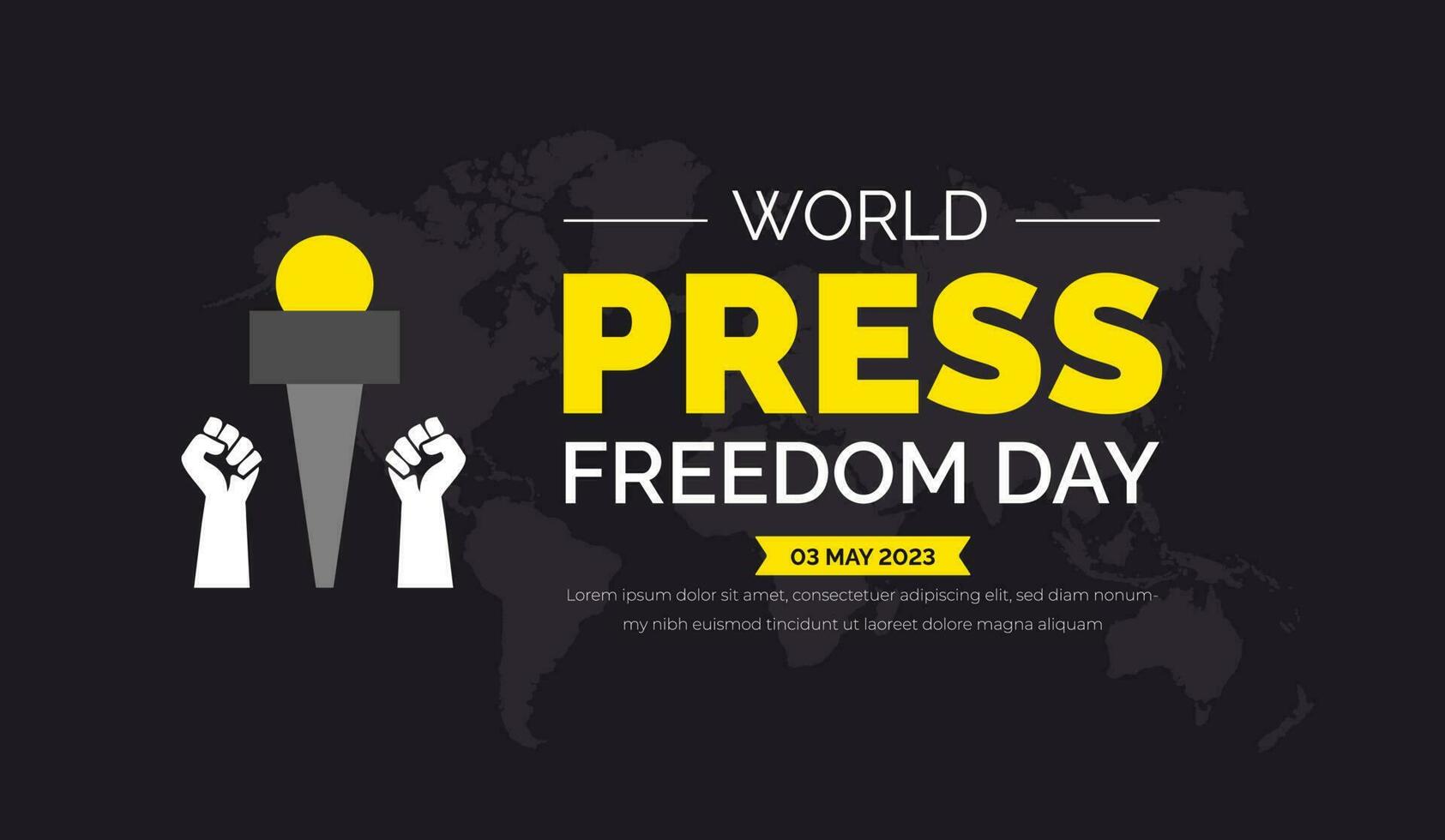 World Press Freedom Day background or banner design template celebrated in 3 may vector