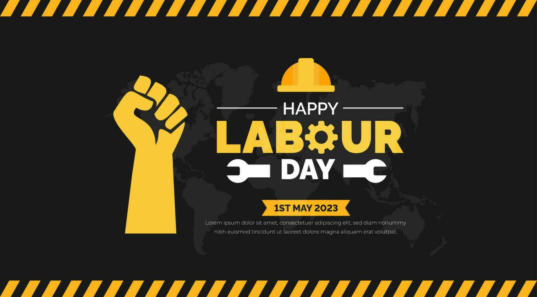 International Labour Day background or banner design template celebrated in 1 may vector