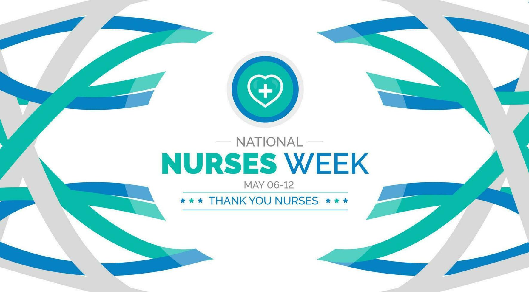 National Nurses Week background or banner design template celebrated in may vector