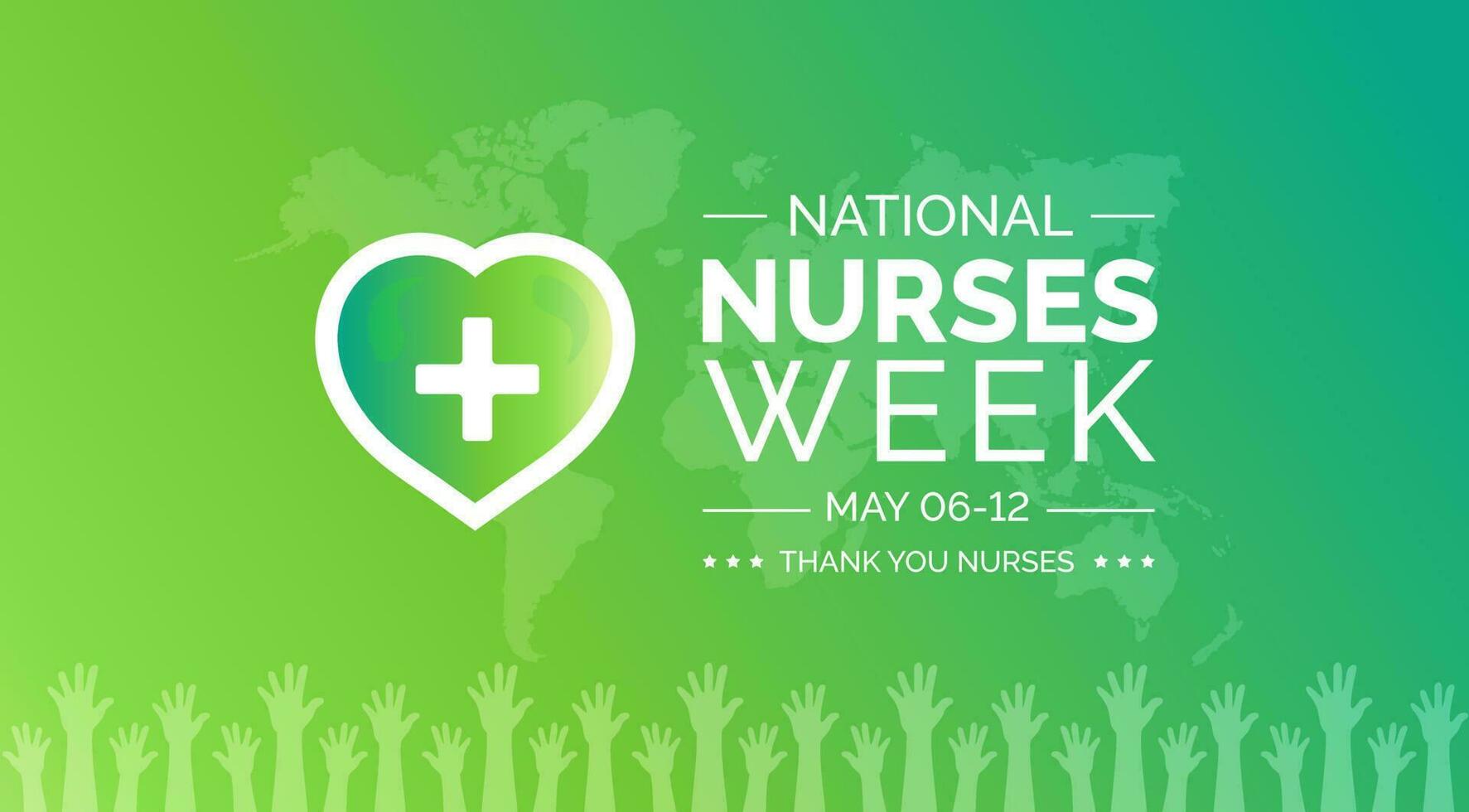 National Nurses Week background or banner design template celebrated in may vector