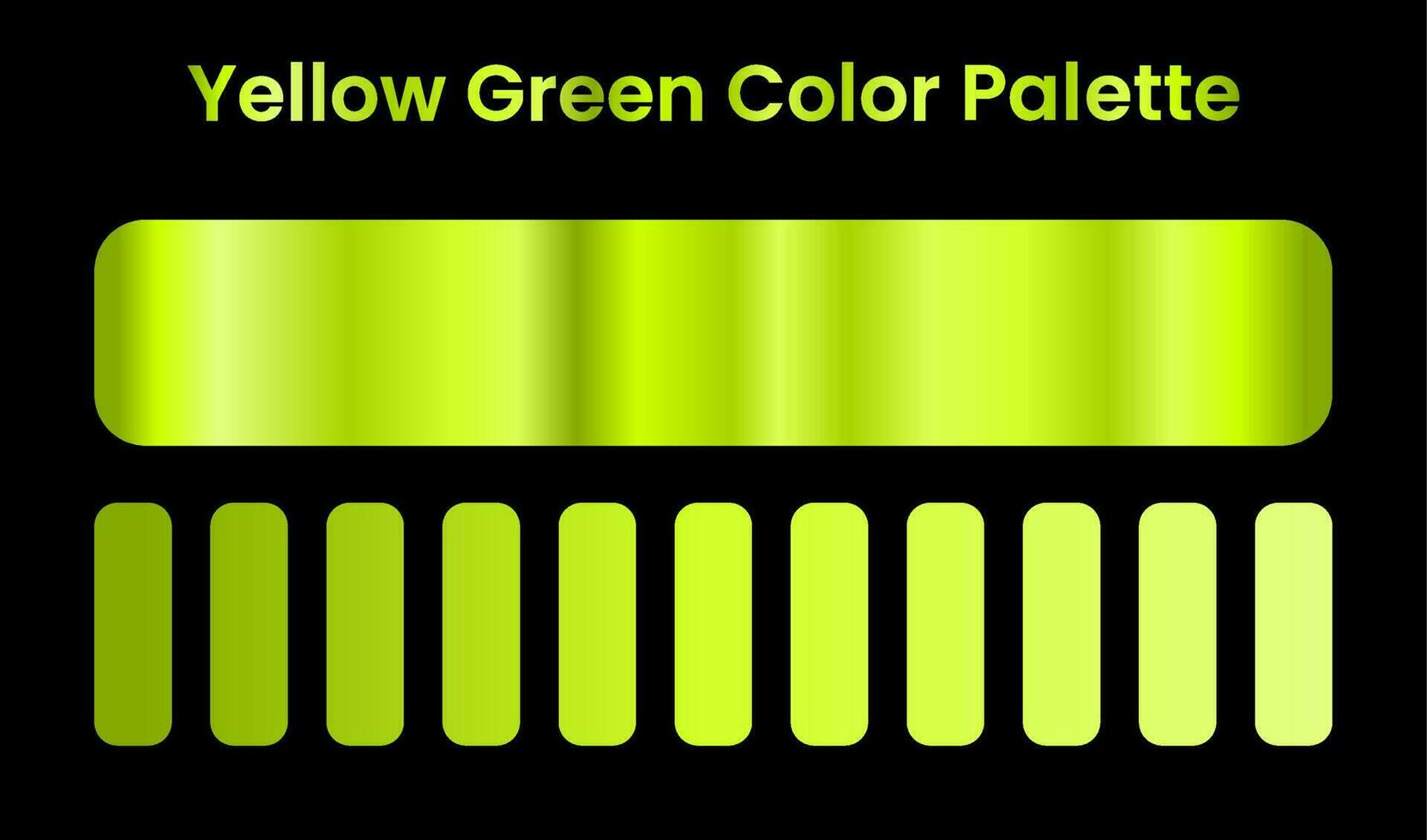 verde amarillo color paleta. amarillo verde degradado. vector