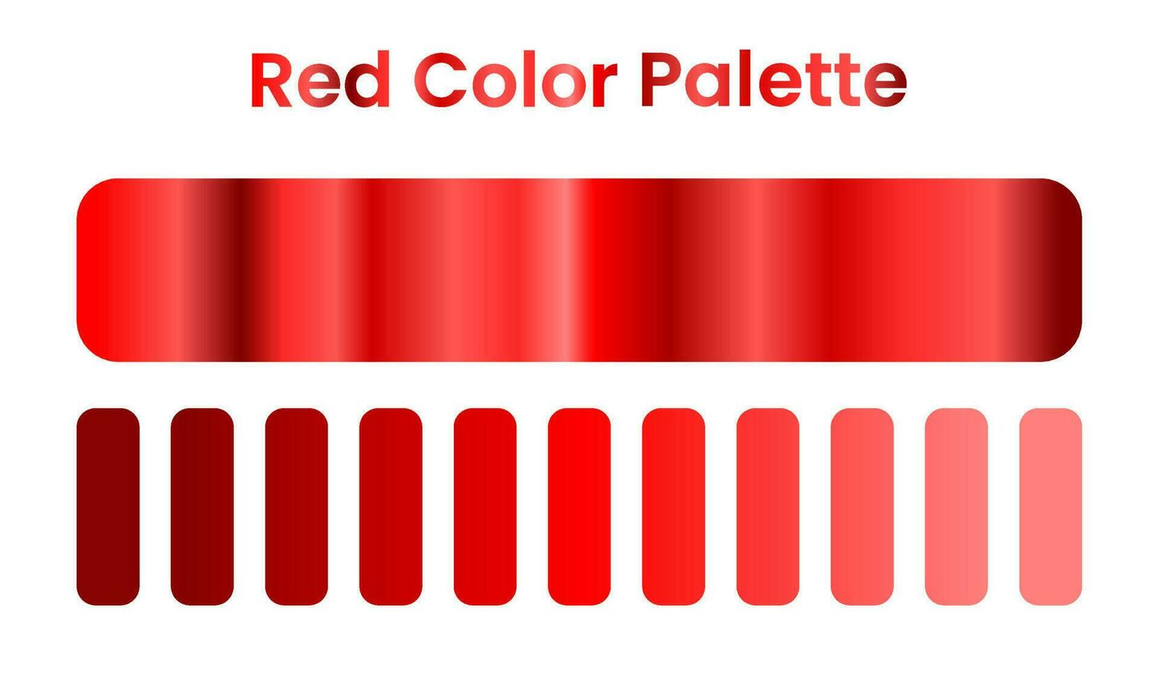 rojo color paleta. rojo degradado. rojo grupo. vector