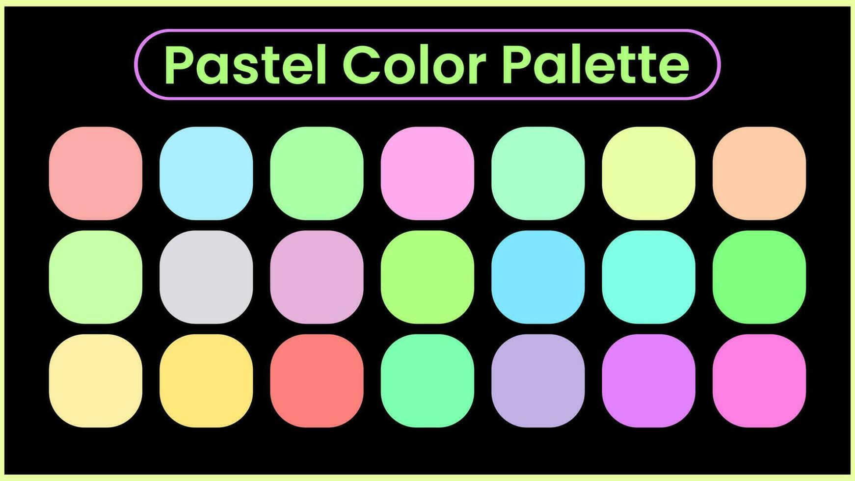 pastel color palette. set of pastel colors. vectors