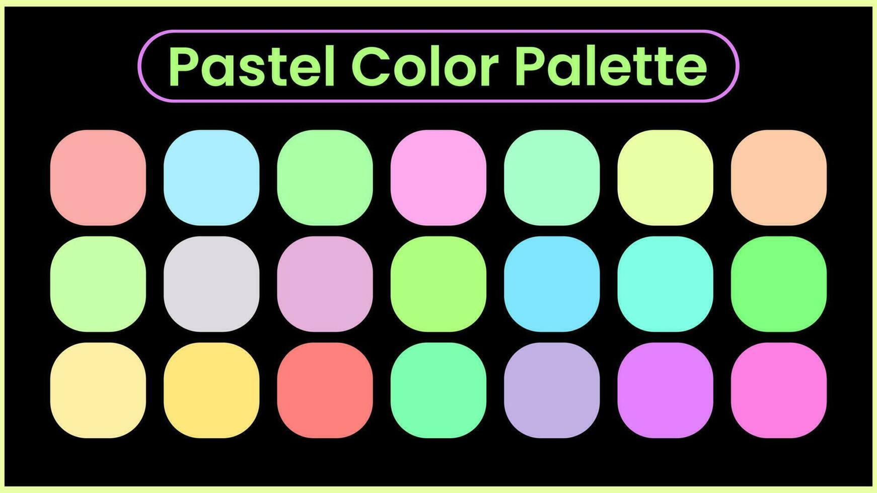 pastel color paleta. conjunto de pastel colores. vectores