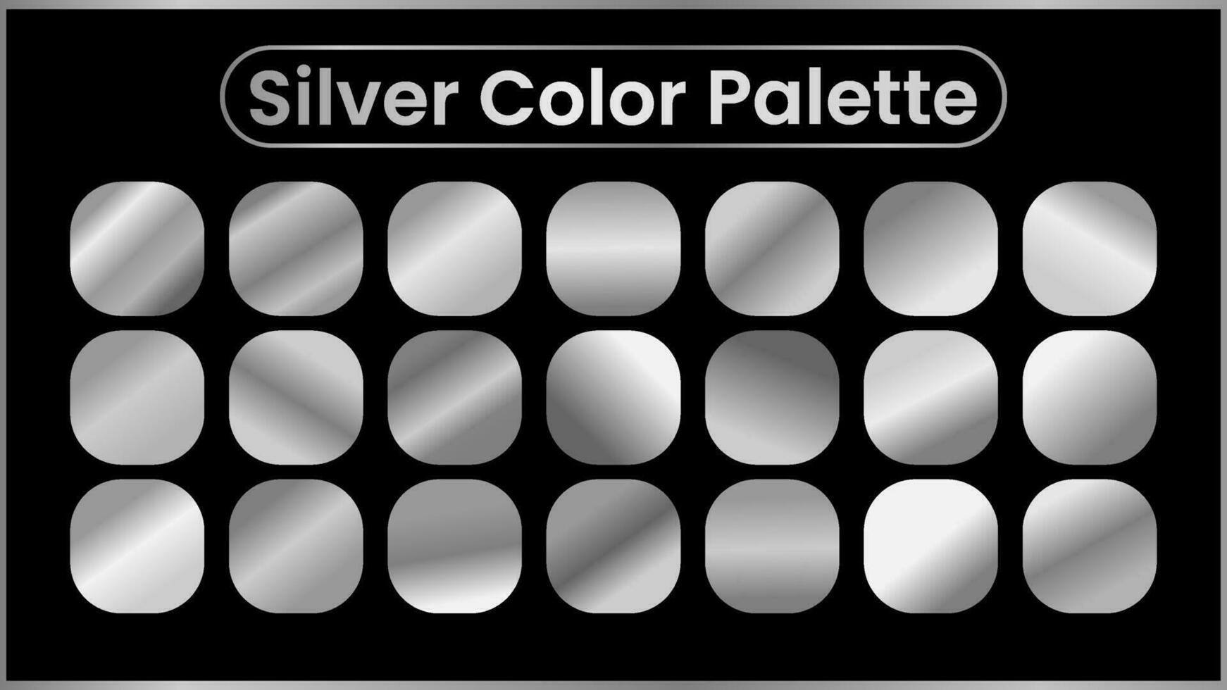 silver color palette. gradient silver color vector