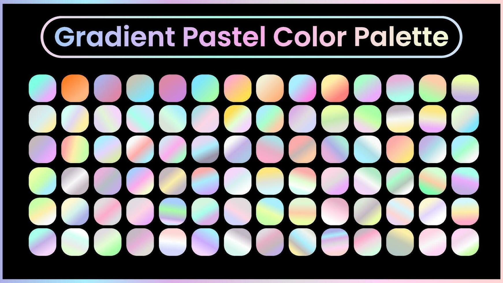 degradado pastel vistoso paleta. vector