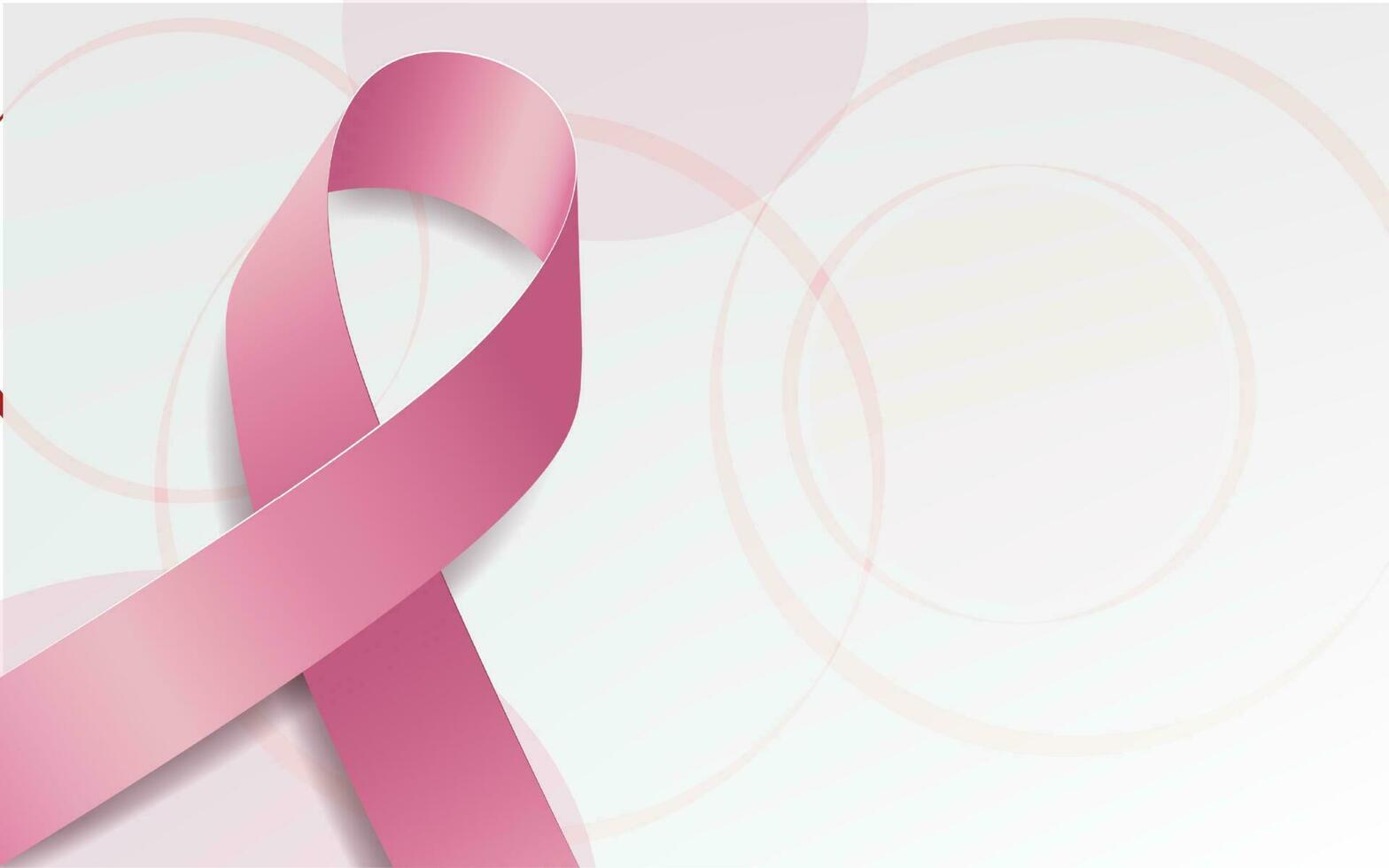 Breast Cancer awareness month. Banner with pink ribbon awareness. Vector illustration