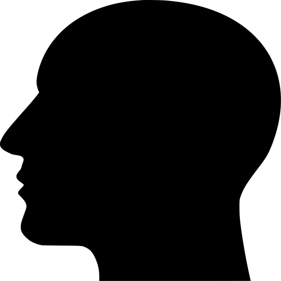 Vector silhouette of man on white background