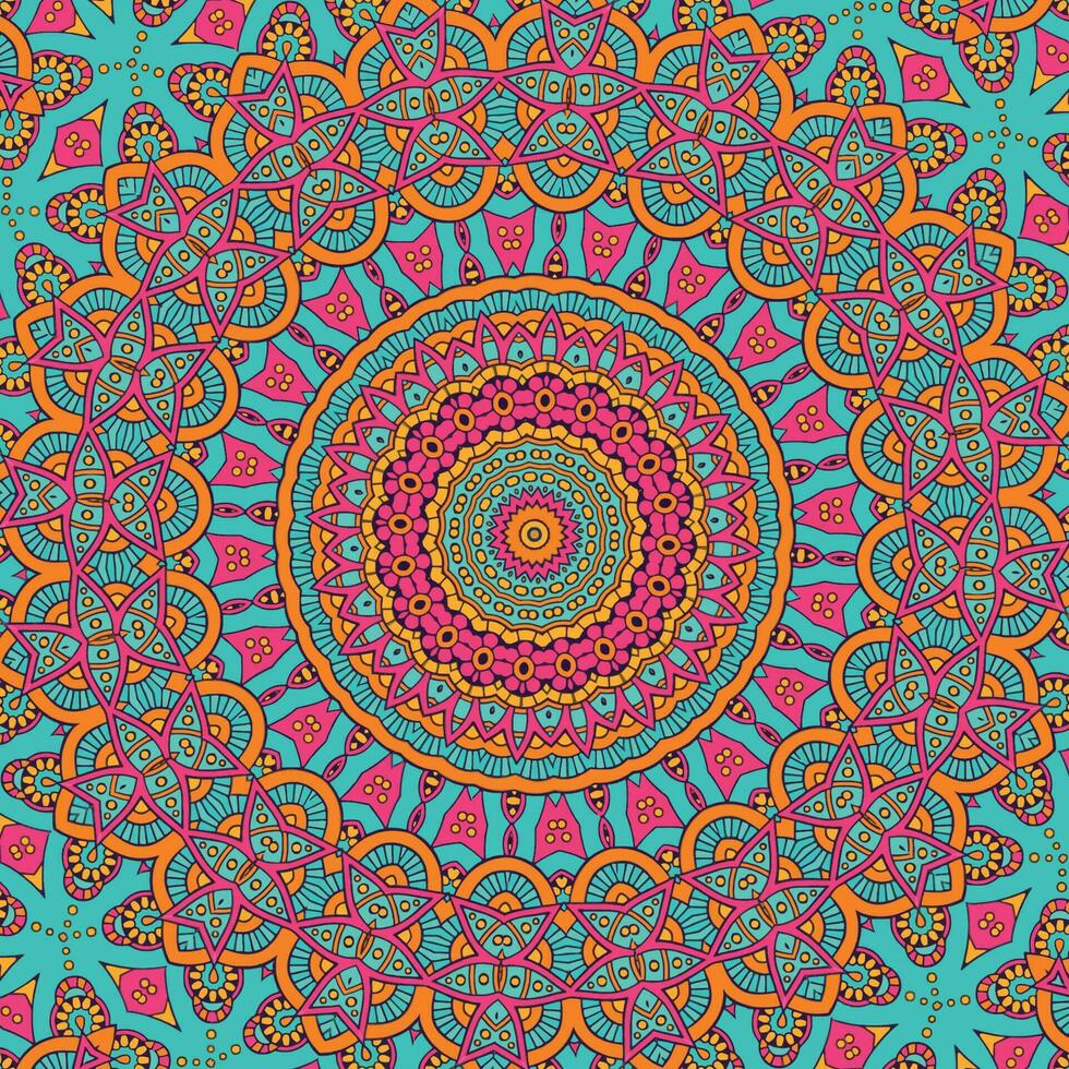 A colorful background with a pattern of circles and the kaleidoscope. vector
