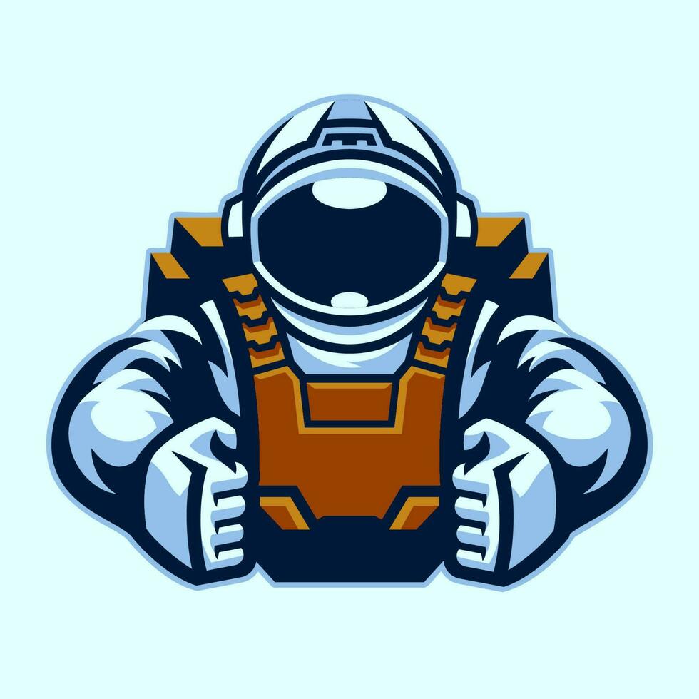 Astronaut Mascot Style in Cartoon vector