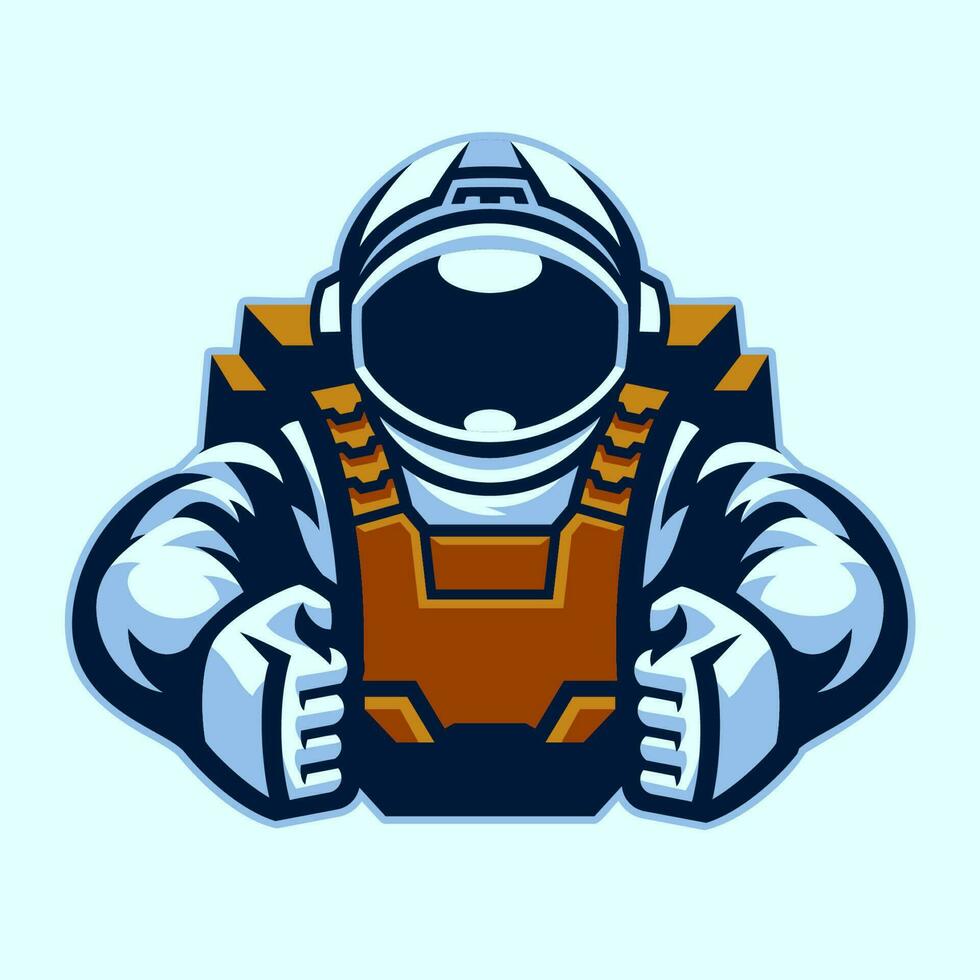 Astronaut Mascot Style in Cartoon vector