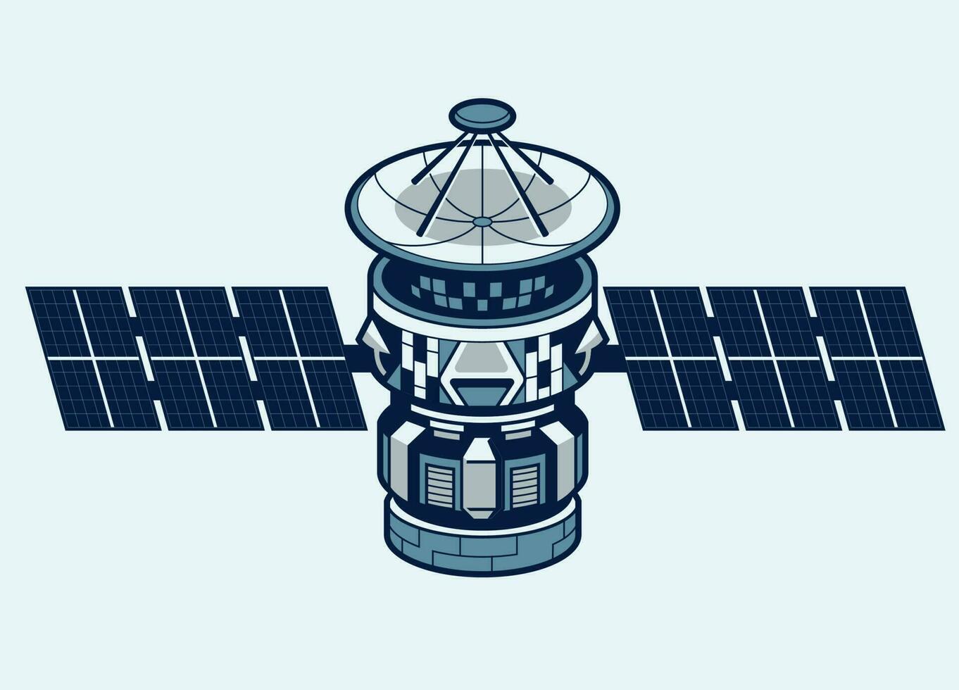 Space Satellite Rocket Hi technology vector