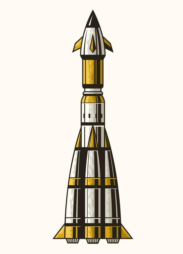 Space Ship Rocket Hi Tech vehicle vector