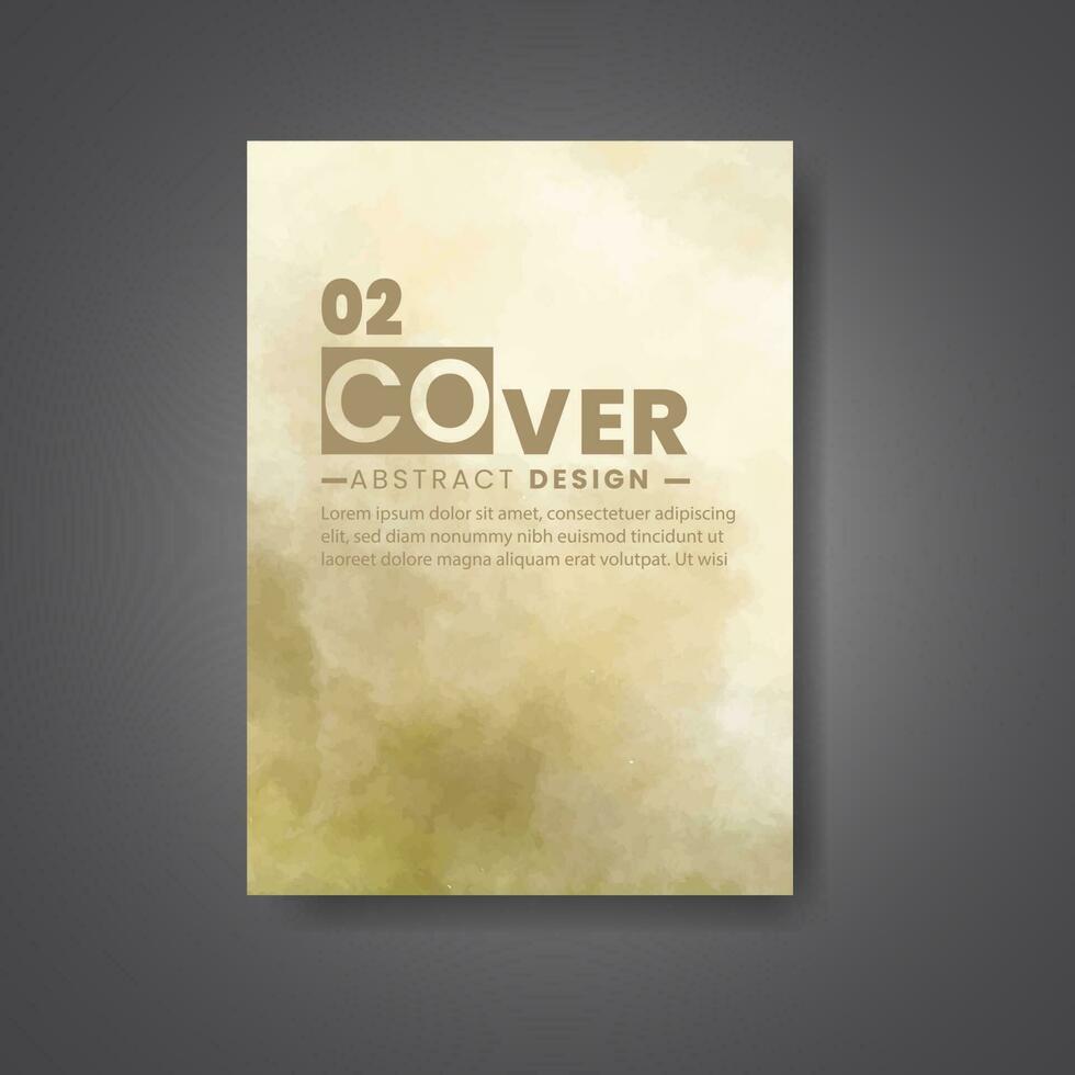 Cover template with watercolor background. Design for your cover, date, postcard, banner, logo. vector