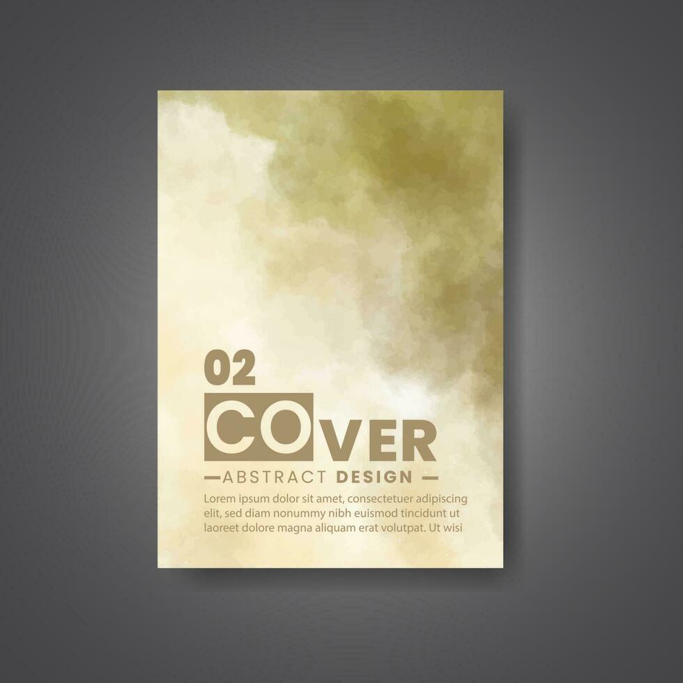 Cover template with watercolor background. Design for your cover, date, postcard, banner, logo. vector