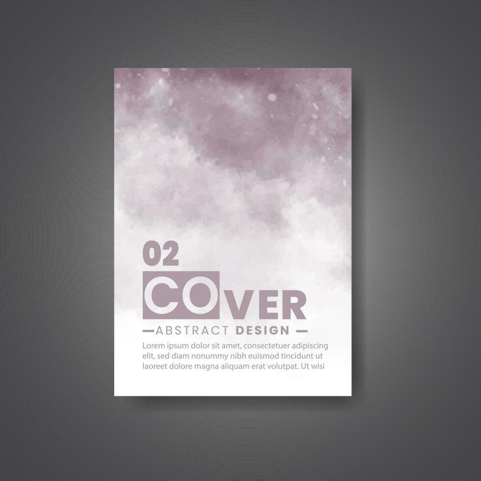 Cover template with watercolor background. Design for your cover, date, postcard, banner, logo. vector