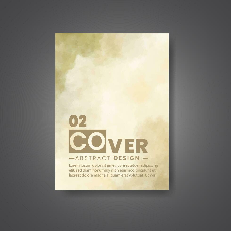 Cover template with watercolor background. Design for your cover, date, postcard, banner, logo. vector