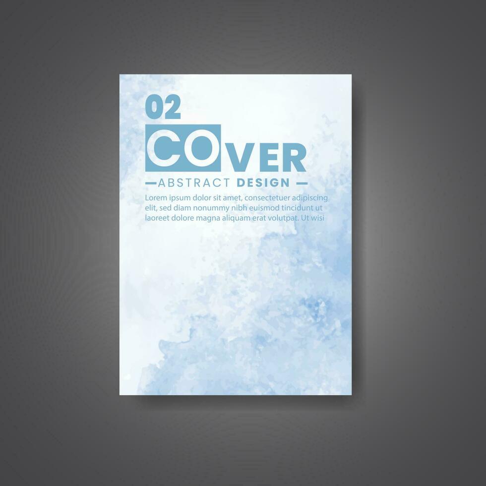 Cover template with watercolor background. Design for your cover, date, postcard, banner, logo. vector